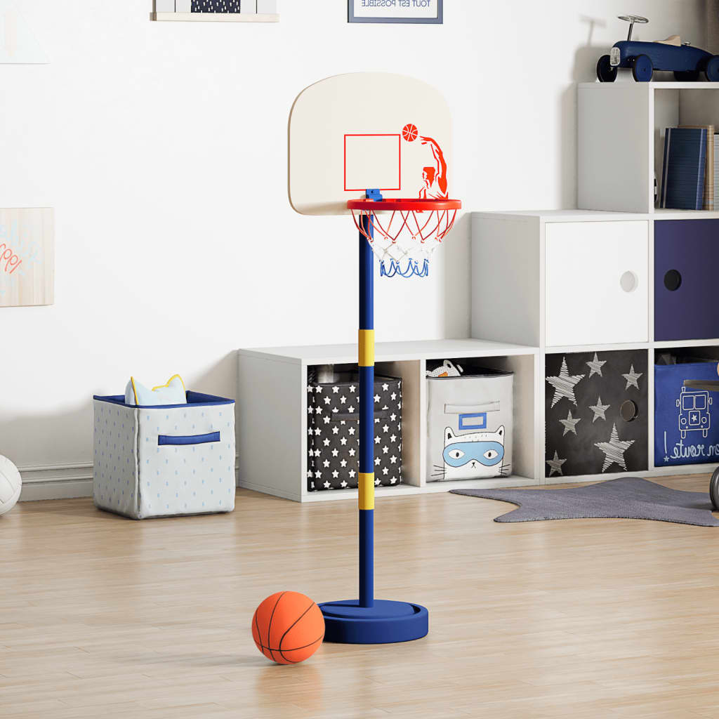 Basketballstang med stand, ball og pump – justerbar højde – billede 1