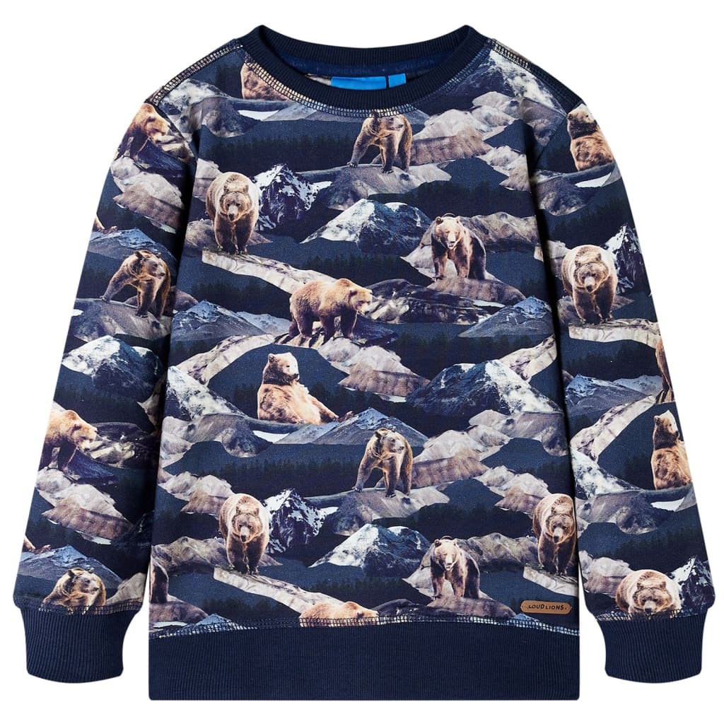 Sweatshirt til børn i marineblå – billede 1