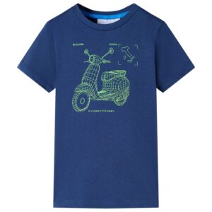 Mørkeblå børne T-shirt str. 116