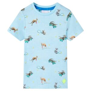 DVLL børne T-shirt lyseblå melange