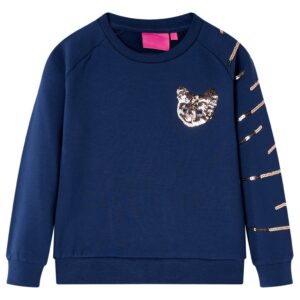 Sweatshirt til børn i marineblå str. 116