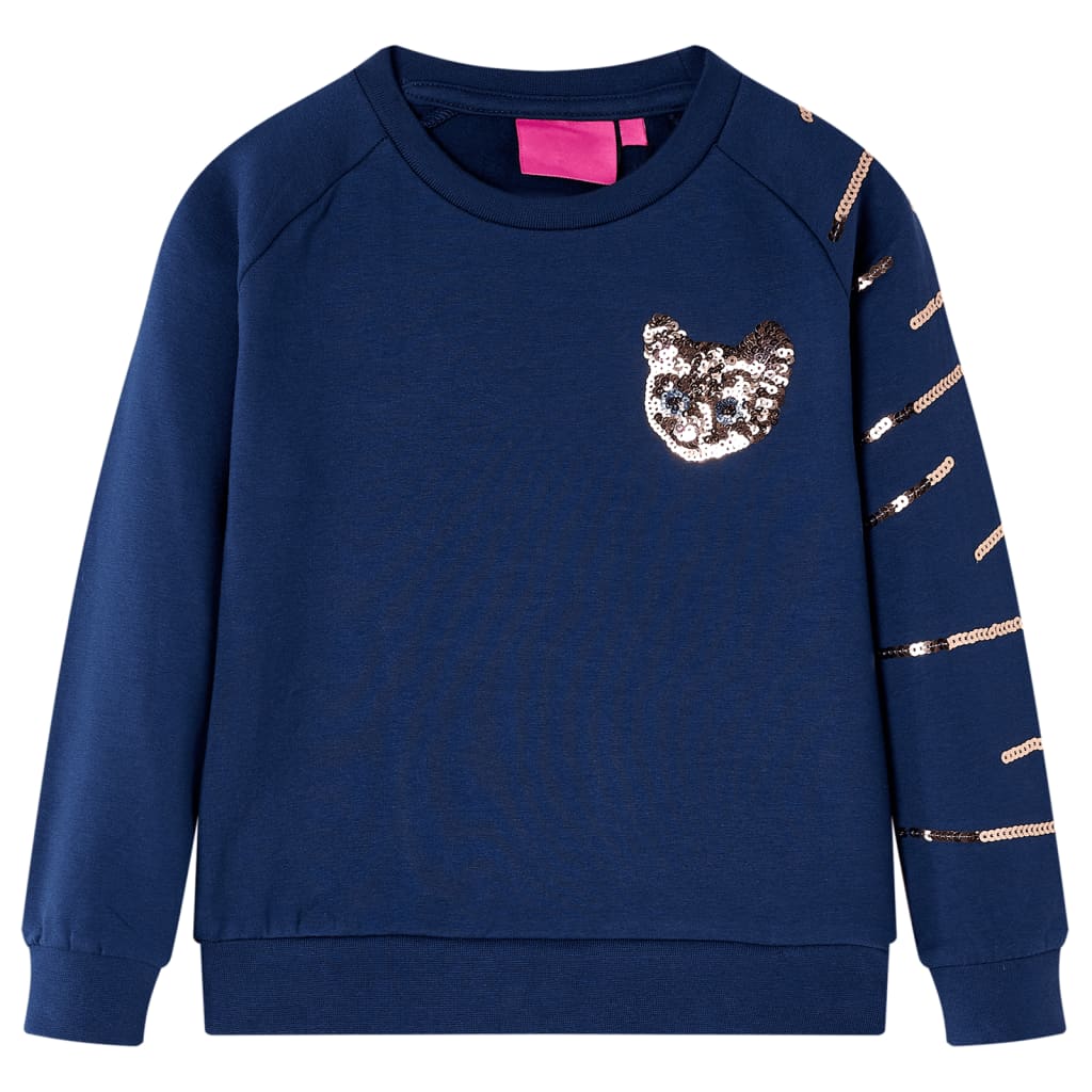 Sweatshirt til børn i marineblå str. 116 – billede 1