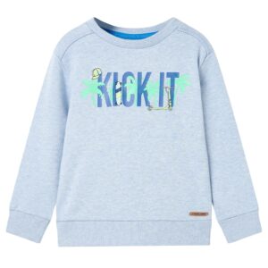 Sweatshirt til børn i melangeblå
