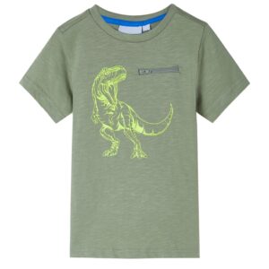 Kortærmet børne T-shirt i lys khaki