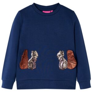 Sweatshirt til børn i marineblå str. 116