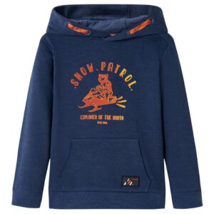 Hoodie til børn i melange med ‘SNOW PATROL’-print