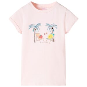 Kortærmet T-shirt til børn i sødt pink