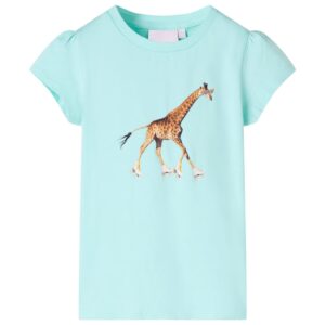 Lysblå børne T-shirt str. 104 og 116