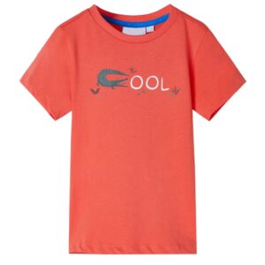Kortærmet børne T-shirt i lyse rød