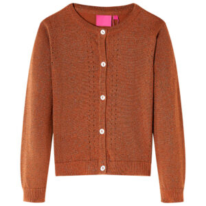 Børnecardigan i cognac, str. 116