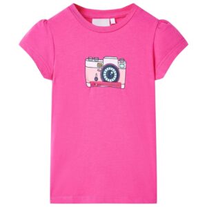 Børne T-shirt mørk rød str. 104 og 116