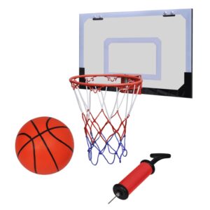 Mini basketbolløg med ball og pomp – indendørs brug