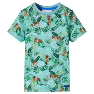 Børne T-shirt Lysegrøn Melange