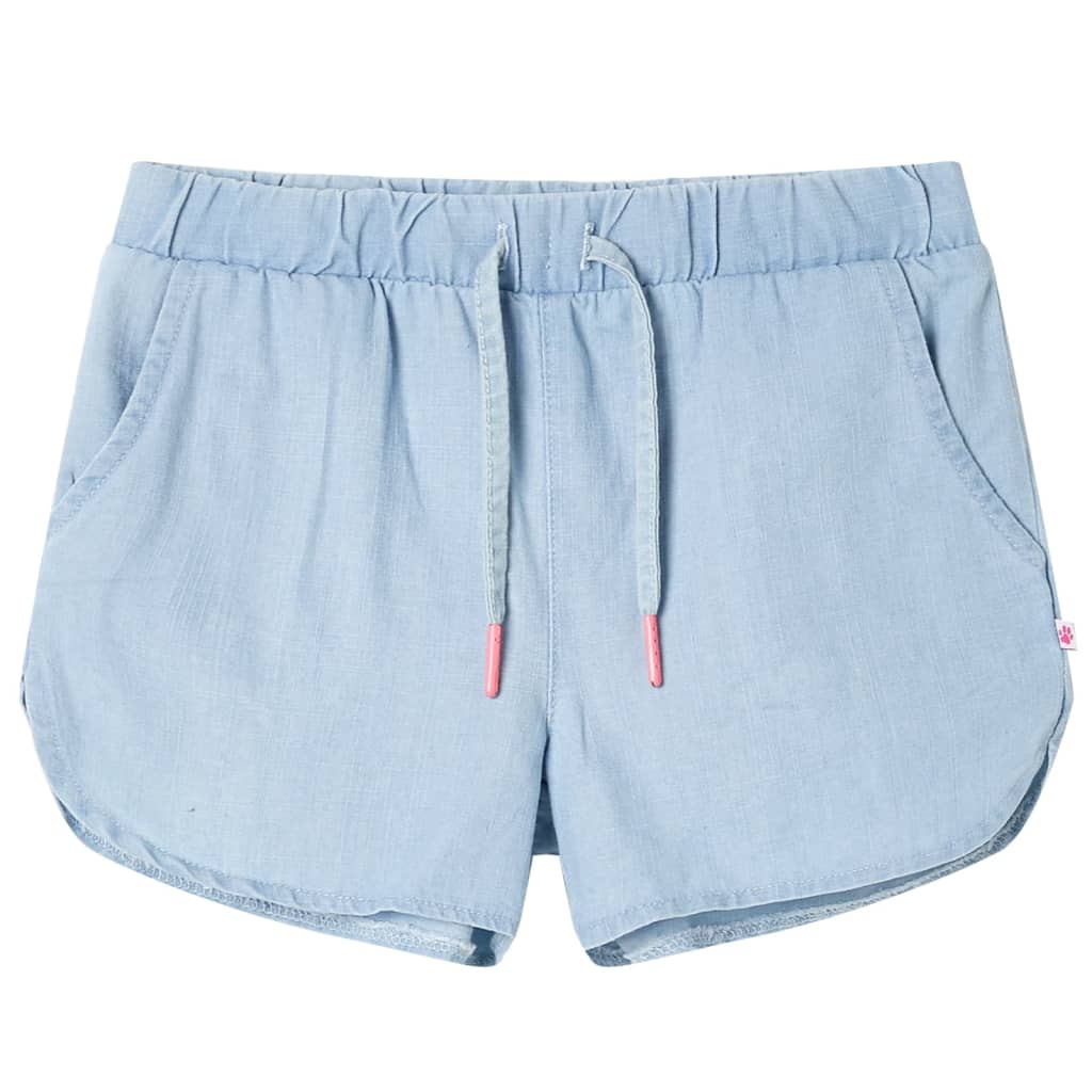 Lys blå børne shorts str. 116 – billede 1