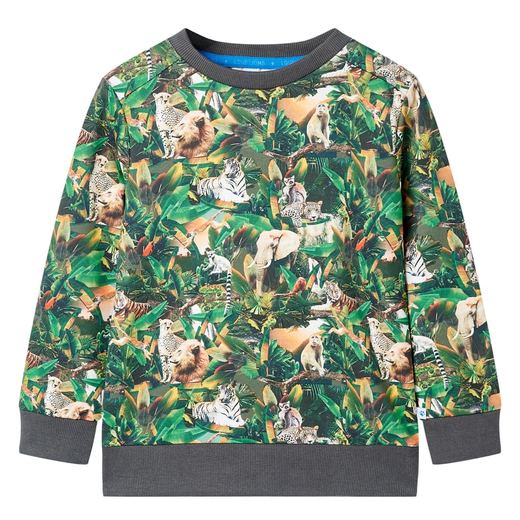 Børnesweatshirt med junglemotiv – billede 1