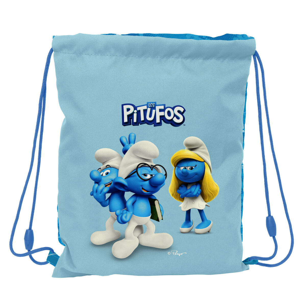 Rygsæk med Snore Los Pitufos Blå Himmelblå 26 x 34 x 1 cm – billede 1