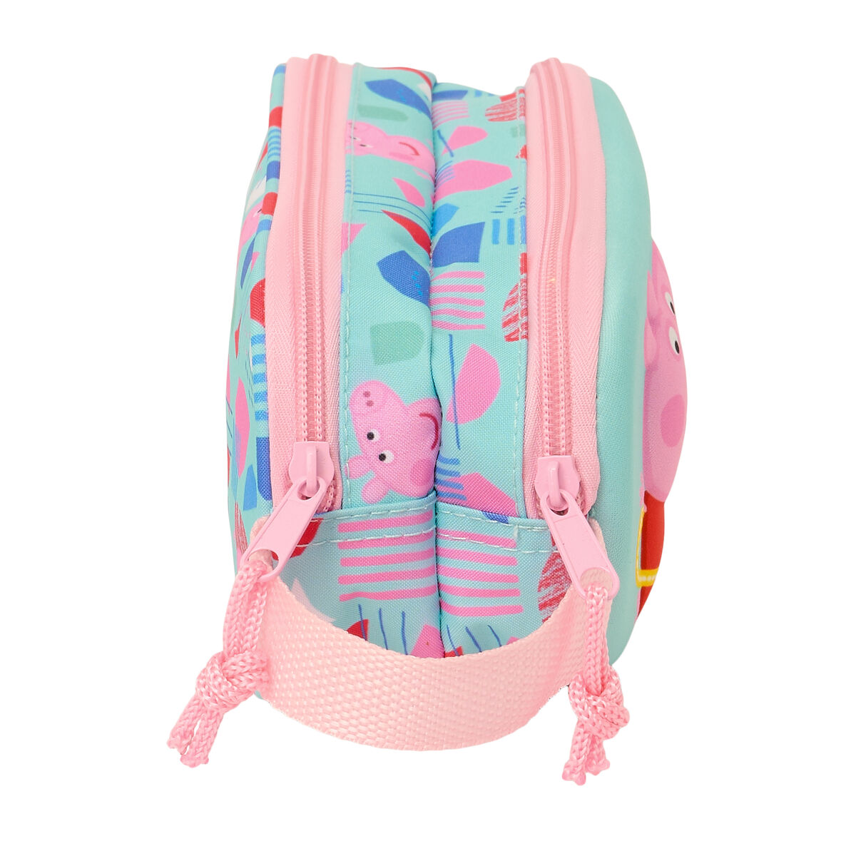 Dobbelt carry-all Peppa Pig Grøn Pink 21 x 8 x 6 cm 3D – billede 3